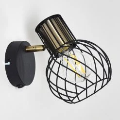 Hofstein Bacau Wandleuchte Schwarz-Gold, 1-flammig -Wandleuchten Verkauf bacau wandleuchte h3320136 4