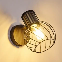 Hofstein Bacau Wandleuchte Schwarz-Gold, 1-flammig -Wandleuchten Verkauf bacau wandleuchte h3320136 7