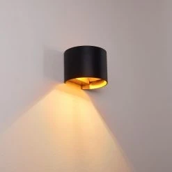 Hofstein Badajoz Wandleuchte LED Schwarz, Kupferfarben, 1-flammig -Wandleuchten Verkauf badajoz wandleuchte h3312889 11