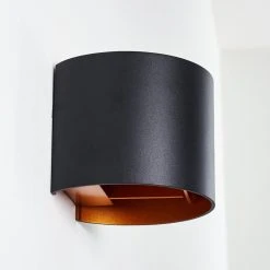 Hofstein Badajoz Wandleuchte LED Schwarz, Kupferfarben, 1-flammig -Wandleuchten Verkauf badajoz wandleuchte h3312889 16