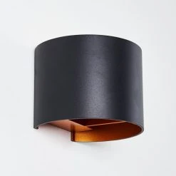 Hofstein Badajoz Wandleuchte LED Schwarz, Kupferfarben, 1-flammig -Wandleuchten Verkauf badajoz wandleuchte h3312889 19