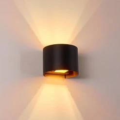 Hofstein Badajoz Wandleuchte LED Schwarz, Kupferfarben, 1-flammig -Wandleuchten Verkauf badajoz wandleuchte h3312889 2