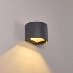 Hofstein Badajoz Wandleuchte LED Anthrazit, 1-flammig -Wandleuchten Verkauf badajoz wandleuchte h3312926 11