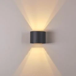 Hofstein Badajoz Wandleuchte LED Anthrazit, 1-flammig -Wandleuchten Verkauf badajoz wandleuchte h3312926 20