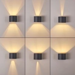 Hofstein Badajoz Wandleuchte LED Anthrazit, 1-flammig -Wandleuchten Verkauf badajoz wandleuchte h3312926 3