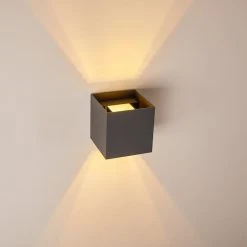 Hofstein Badajoz Wandleuchte LED Anthrazit, 1-flammig -Wandleuchten Verkauf badajoz wandleuchte h3318737 12