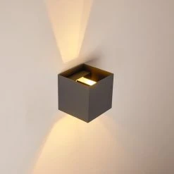 Hofstein Badajoz Wandleuchte LED Anthrazit, 1-flammig -Wandleuchten Verkauf badajoz wandleuchte h3318737 20