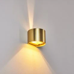 Hofstein Badajoz Wandleuchte LED Messing, Gold, 1-flammig -Wandleuchten Verkauf badajoz wandleuchte h3403570 11