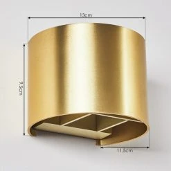 Hofstein Badajoz Wandleuchte LED Messing, Gold, 1-flammig -Wandleuchten Verkauf badajoz wandleuchte h3403570 3