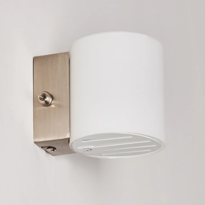 Hofstein Bamako Wandlampe Nickel-Matt, 1-flammig 20 Hofstein Bamako Wandlampe Nickel-Matt, 1-flammig - Image 20