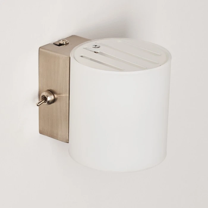 Hofstein Bamako Wandlampe Nickel-Matt, 1-flammig 5 Hofstein Bamako Wandlampe Nickel-Matt, 1-flammig - Image 5