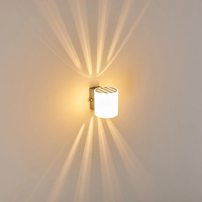 Hofstein Bamako Wandlampe Nickel-Matt, 1-flammig 8 Hofstein Bamako Wandlampe Nickel-Matt, 1-flammig - Image 8