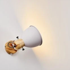 Hofstein Banjul Wandleuchte Weiß, Holz hell, 1-flammig -Wandleuchten Verkauf banjul wandleuchte h3320778 12