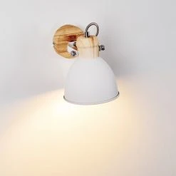 Hofstein Banjul Wandleuchte Weiß, Holz hell, 1-flammig -Wandleuchten Verkauf banjul wandleuchte h3320778 18