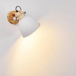 Hofstein Banjul Wandleuchte Weiß, Holz hell, 1-flammig -Wandleuchten Verkauf banjul wandleuchte h3320778 6