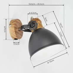 Hofstein Banjul Wandleuchte Grau, Holz dunkel, 1-flammig 12 Hofstein Banjul Wandleuchte Grau, Holz dunkel, 1-flammig -Wandleuchten Verkauf banjul wandleuchte h3371695 do1 3