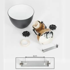 Hofstein Banjul Wandleuchte Grau, Holz dunkel, 1-flammig 13 Hofstein Banjul Wandleuchte Grau, Holz dunkel, 1-flammig -Wandleuchten Verkauf banjul wandleuchte h3371695 do1 4