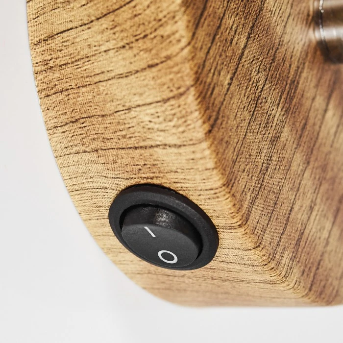 Hofstein Banjul Wandleuchte Grau, Holz dunkel, 1-flammig 6 Hofstein Banjul Wandleuchte Grau, Holz dunkel, 1-flammig - Image 6