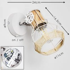Hofstein Barbacena Wandleuchte Weiß, 1-flammig -Wandleuchten Verkauf barbacena wandleuchte h3322475 1