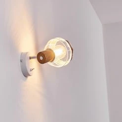 Hofstein Bariloche Wandleuchte Chrom, Weiß, 1-flammig -Wandleuchten Verkauf bariloche wandleuchte h3322499 8