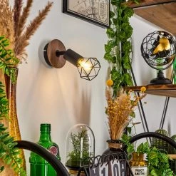 Hofstein Baripada Wandleuchte Schwarz, Holz dunkel, 1-flammig 22 Hofstein Baripada Wandleuchte Schwarz, Holz dunkel, 1-flammig -Wandleuchten Verkauf baripada wandleuchte h3433966 10