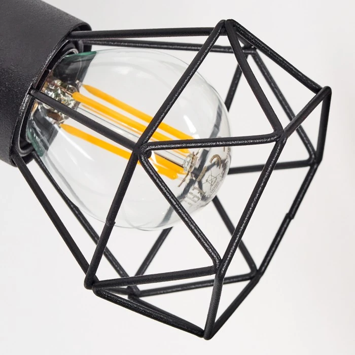 Hofstein Baripada Wandleuchte Schwarz, Holz dunkel, 1-flammig 3 Hofstein Baripada Wandleuchte Schwarz, Holz dunkel, 1-flammig - Image 3