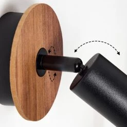 Hofstein Baripada Wandleuchte Schwarz, Holz dunkel, 1-flammig 17 Hofstein Baripada Wandleuchte Schwarz, Holz dunkel, 1-flammig -Wandleuchten Verkauf baripada wandleuchte h3433966 5