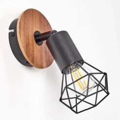 Hofstein Baripada Wandleuchte Schwarz, Holz dunkel, 1-flammig 19 Hofstein Baripada Wandleuchte Schwarz, Holz dunkel, 1-flammig -Wandleuchten Verkauf baripada wandleuchte h3433966 7