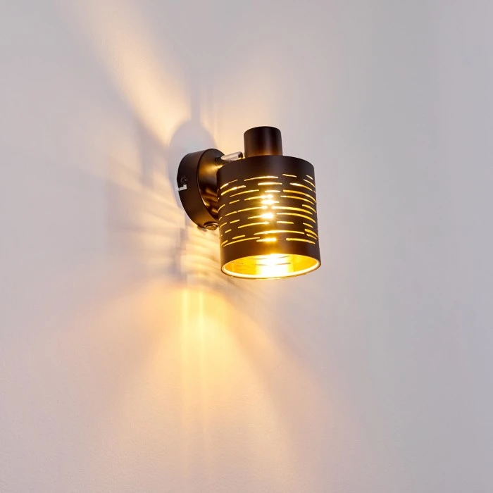 Hofstein Bathinda Wandleuchte Schwarz, 1-flammig 9 Hofstein Bathinda Wandleuchte Schwarz, 1-flammig - Image 9