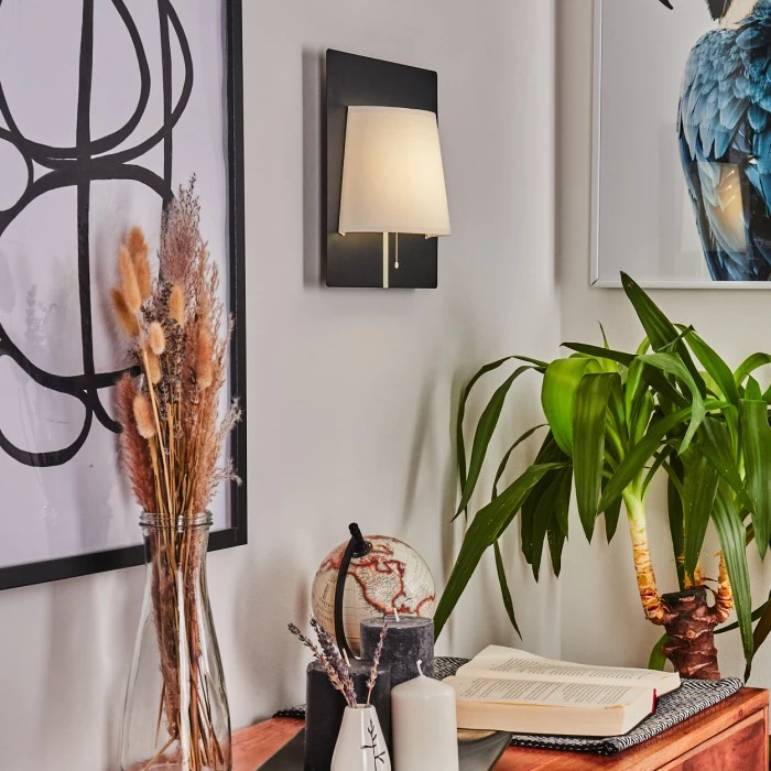 Hofstein Beaverton Wandleuchte LED Schwarz, 1-flammig 1 Hofstein Beaverton Wandleuchte LED Schwarz, 1-flammig