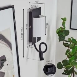 Hofstein Beaverton Wandleuchte LED Schwarz, 2-flammig -Wandleuchten Verkauf beaverton wandleuchte h3560617 3