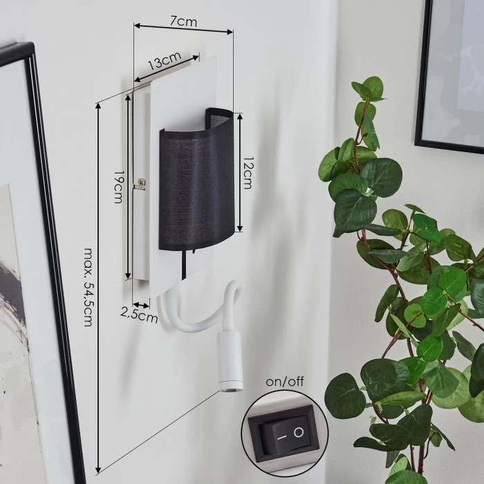 Hofstein Beaverton Wandleuchte LED Weiß, 2-flammig 4 Hofstein Beaverton Wandleuchte LED Weiß, 2-flammig - Image 4