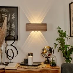 Hofstein Blandford Wandleuchte LED Grau, Naturfarben, 6-flammig -Wandleuchten Verkauf blandford wandleuchte h3570708 8