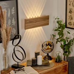 Hofstein Blandford Wandleuchte LED Grau, Naturfarben, 10-flammig 22 Hofstein Blandford Wandleuchte LED Grau, Naturfarben, 10-flammig -Wandleuchten Verkauf blandford wandleuchte h3570760 10