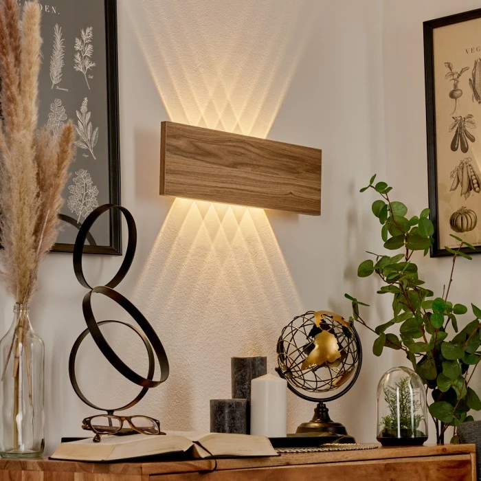 Hofstein Blandford Wandleuchte LED Grau, Naturfarben, 10-flammig 7 Hofstein Blandford Wandleuchte LED Grau, Naturfarben, 10-flammig - Image 7