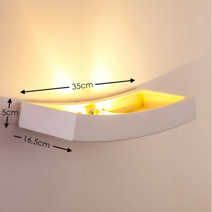 Hofstein Bochum Wandleuchte Weiß, 1-flammig 2 Hofstein Bochum Wandleuchte Weiß, 1-flammig - Image 2