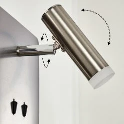 Hofstein Bocozell Wandleuchte Nickel-Matt, 2-flammig -Wandleuchten Verkauf bocozell wandleuchte h3446324 2