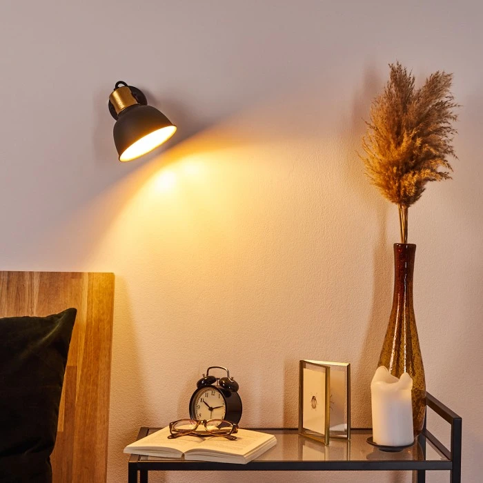 Hofstein Borik Wandleuchte Schwarz, 1-flammig 12 Hofstein Borik Wandleuchte Schwarz, 1-flammig - Image 12