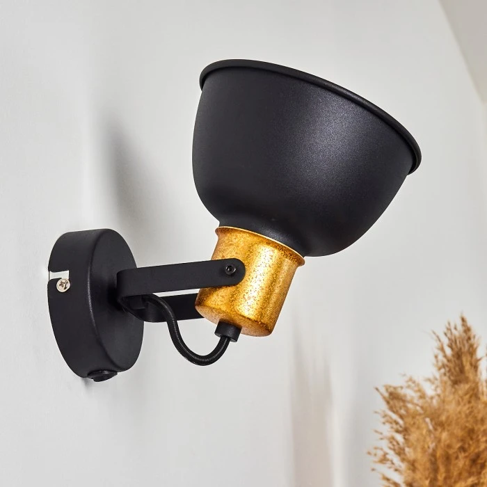 Hofstein Borik Wandleuchte Schwarz, 1-flammig 13 Hofstein Borik Wandleuchte Schwarz, 1-flammig - Image 13