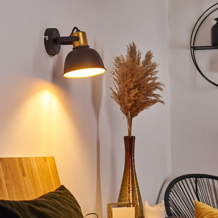 Hofstein Borik Wandleuchte Schwarz, 1-flammig 15 Hofstein Borik Wandleuchte Schwarz, 1-flammig - Image 15