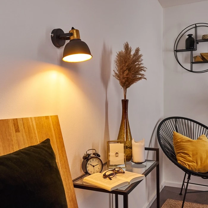 Hofstein Borik Wandleuchte Schwarz, 1-flammig 21 Hofstein Borik Wandleuchte Schwarz, 1-flammig - Image 21