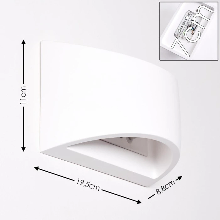 Hofstein Braslo Wandleuchte Weiß, 1-flammig 2 Hofstein Braslo Wandleuchte Weiß, 1-flammig - Image 2