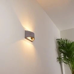 Hofstein Braslo Wandleuchte Grau, 1-flammig -Wandleuchten Verkauf braslo wandleuchte h3387979 13