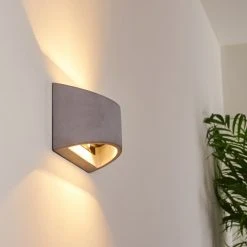 Hofstein Braslo Wandleuchte Grau, 1-flammig -Wandleuchten Verkauf braslo wandleuchte h3387979 4