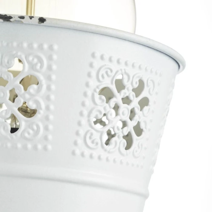 Hofstein Brilliant Flower Ample Wandleuchte Weiß, 1-flammig 7 Hofstein Brilliant Flower Ample Wandleuchte Weiß, 1-flammig - Image 7