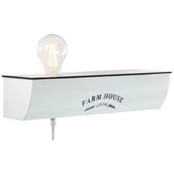 Hofstein Brilliant Leuchten Farm Life Wandleuchte Weiß, 1-flammig