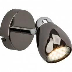 Brilliant Leuchten Brilliant MILANO LED Wandleuchte Chrom, Schwarz, 1-flammig