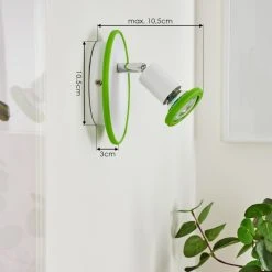 Hofstein Cabri Wandleuchte LED Chrom, Grün, Weiß, 1-flammig 15 Hofstein Cabri Wandleuchte LED Chrom, Grün, Weiß, 1-flammig -Wandleuchten Verkauf cabri wandleuchte h3561164 3