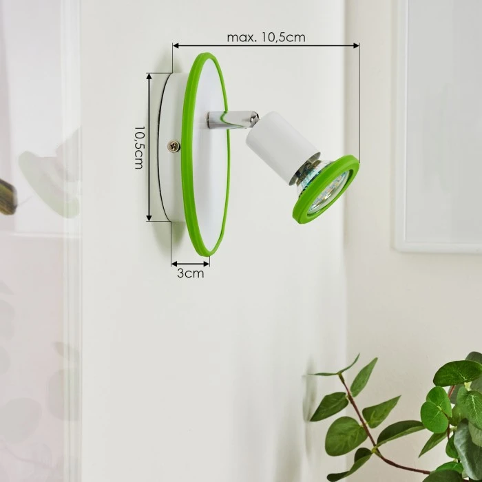 Hofstein Cabri Wandleuchte LED Chrom, Grün, Weiß, 1-flammig 4 Hofstein Cabri Wandleuchte LED Chrom, Grün, Weiß, 1-flammig - Image 4