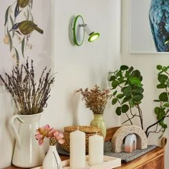 Hofstein Cabri Wandleuchte LED Chrom, Grün, Weiß, 1-flammig 18 Hofstein Cabri Wandleuchte LED Chrom, Grün, Weiß, 1-flammig -Wandleuchten Verkauf cabri wandleuchte h3561164 6